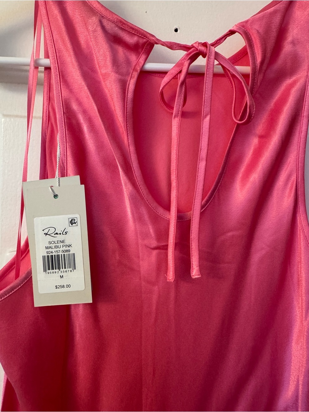 Rails Solene Satin Slip Dress - Malibu Pink